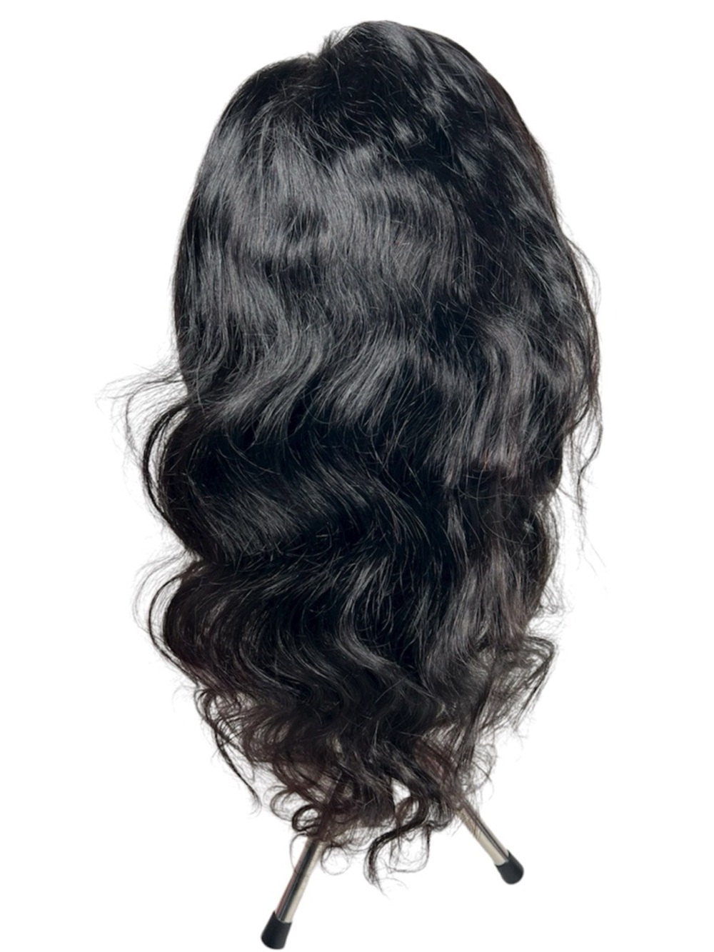 Natural Black Human Hair Body Wave Lace Frontal 24 Inch Wig